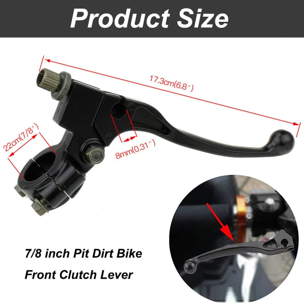 22 mm Pit Dirt Bike Front Clutch Bremsegreb Ramme Clamp Holder f