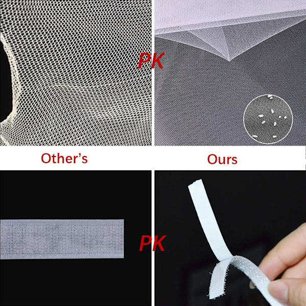 3 Pakkaa (valkoinen, 1,5 * 2 m) Hyttysverkko Ikkuna DIY Itseliimautuva Hyönte