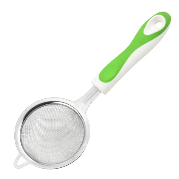 Set med 6 kökssilar finmaskigt rostfritt stål sil 25*9cm för bakverkspulver dränering nudlar/ris