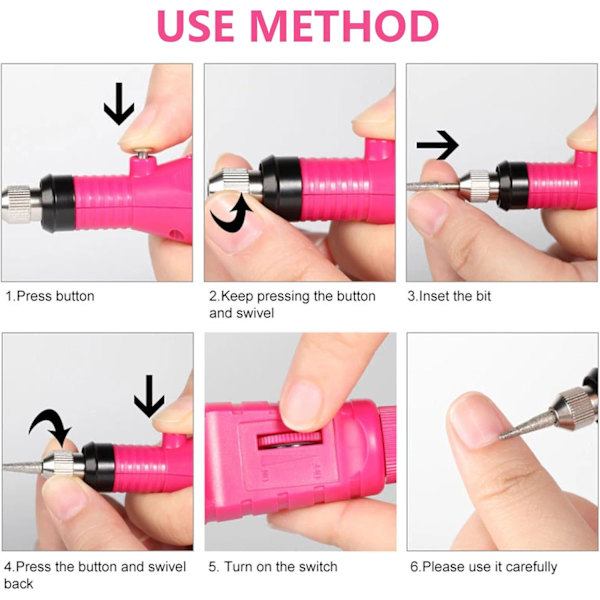 ##/Elektriska Nagelfilar - Nagelfräsmaskin för Akryl- och Gelnaglar USB Nagelfilar##/