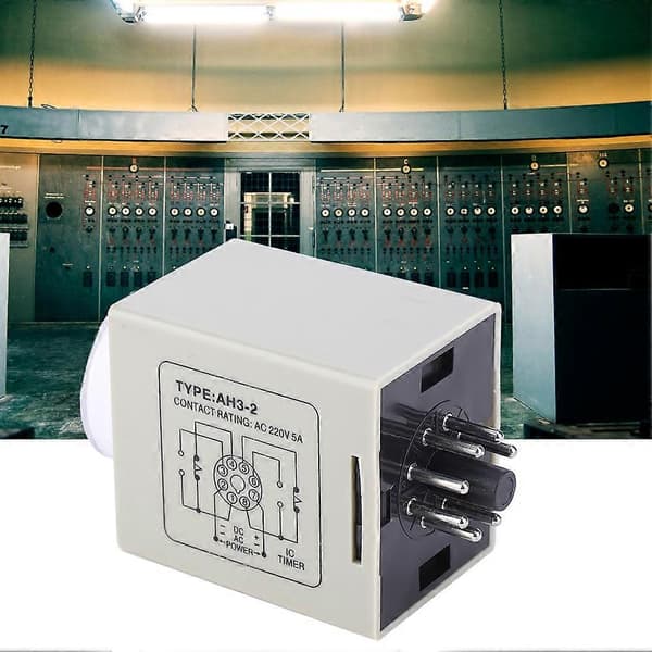 AH3-2 Tidsrelé Mini Forsinkelseskontroller Timer AC 220V for Automatisk Kontrollsystem 60S