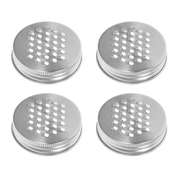 4/6 stk. Rivejernsdæksel til 70 mm til Mason Jar Rivejern Rustfrit Stål Multifunktionel Fødevaregodkendt Glat Overflade Makulator Rivejernslåg 4pcs