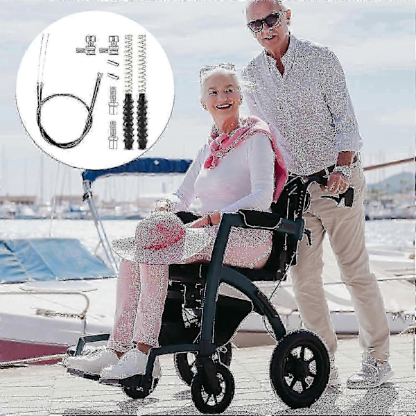 14 delar Rollator Bromskabel Ersättningsdelar, Walker Delar Rollator Bromskabel
