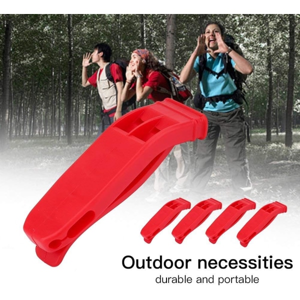 50 stycken Survival Whistle Dual Frequency Multi-Function Plast