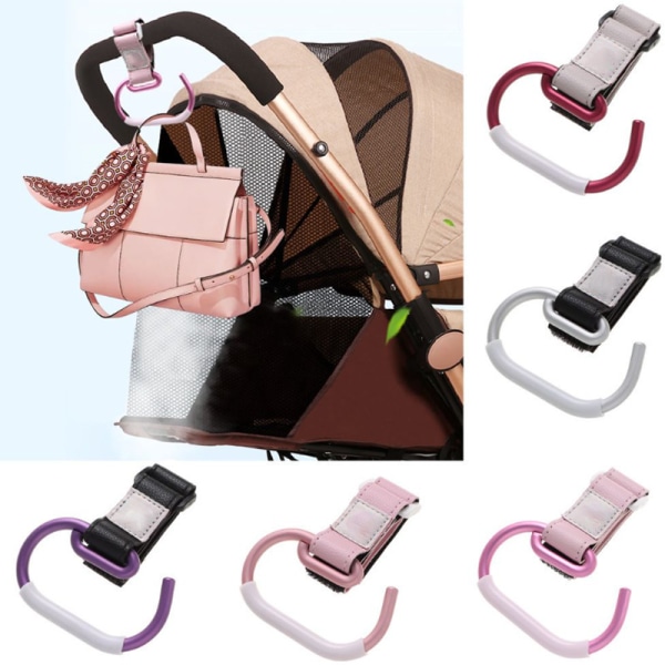 2 Krokar för barnvagn, rullstol, rollator, borstad