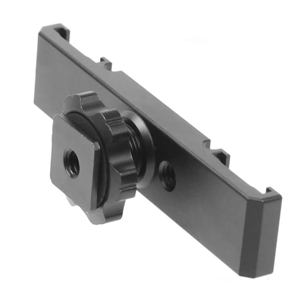 Blixtskofäste Dubbel Blixtsko Förlängningsarm Aluminium Monteringsplatta Adapter Dubbel Förlängning Blixtsko för LED Videoljusdisplayer