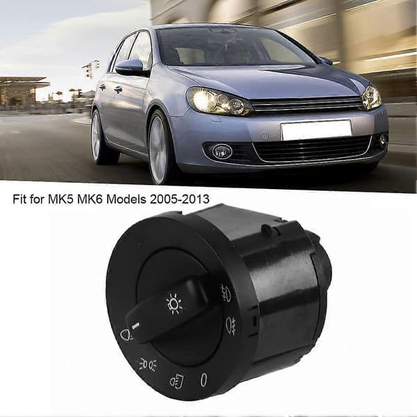 Forlygte Kontakt 1K0941431N Krom Sort Passer til MK5 MK6 Modeller 2005-2013