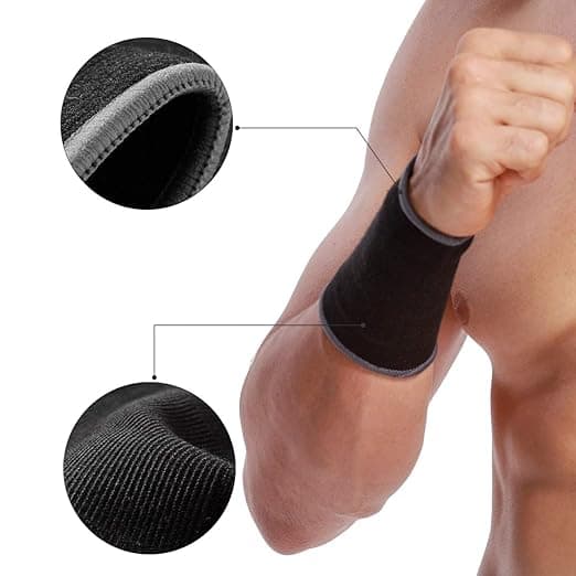##/(Storlek M  1 par) Ultralätt Elastisk och Andningsbar Märkeshandledsskydd - Medium Kompression - Armband för Tennis Golf Gym Sport##/