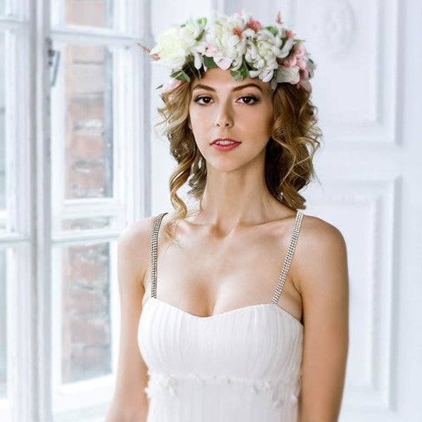 1 stk (Svart) Par Usynlige Sklisikre Justerbare Rhinestone B