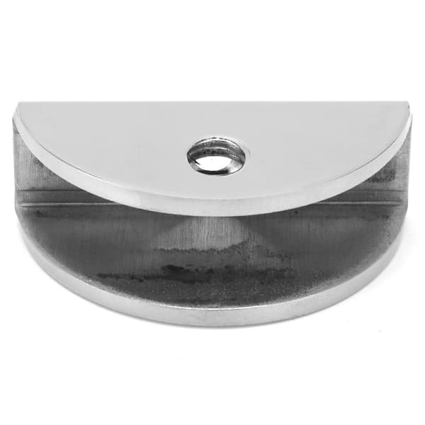 Halvcirkelformet glasklips, fastgørelse, badeværelsesglasklemmeholder, beslag til badeværelse, 8-12 mm glas