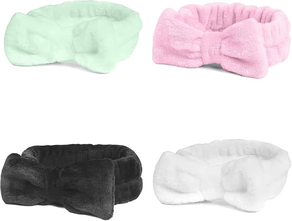 Makeup Pandebånd Coral Fleece Sløjfe Pandebånd Hårbånd Makeup