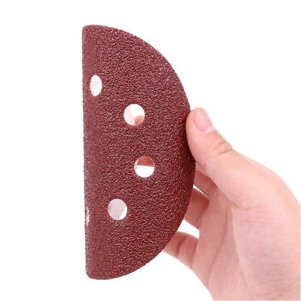 10 st 125mm 8 Håls Rund Sliprondell Kardborre Slippapper 180 Grit