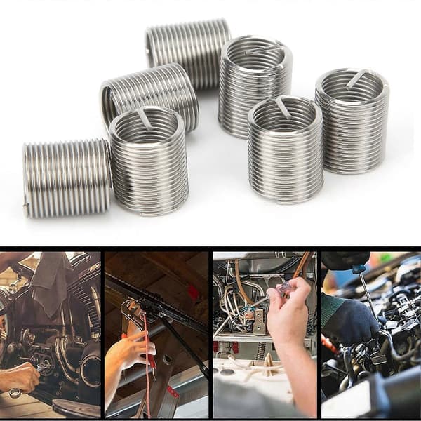 50 st Gänginsatser Hane Hona Reduceringsmutter Reparation Rostfritt Stål Trådfäste M10x1x2D