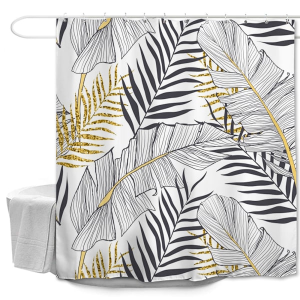 3D-printet vandtæt polyester bruseforhæng, 180*180 cm
