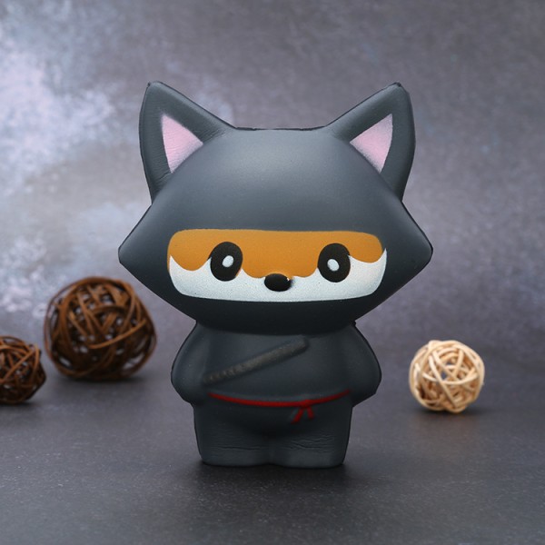 Ninja Fox anti-stress leker (14*12*7cm), Kawaii stressavlastning spill