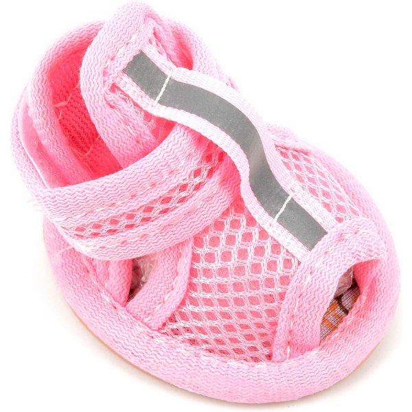 2 Par Sommar Mesh Andningsbara Hundskor Halksäkra Sandaler Justerbara