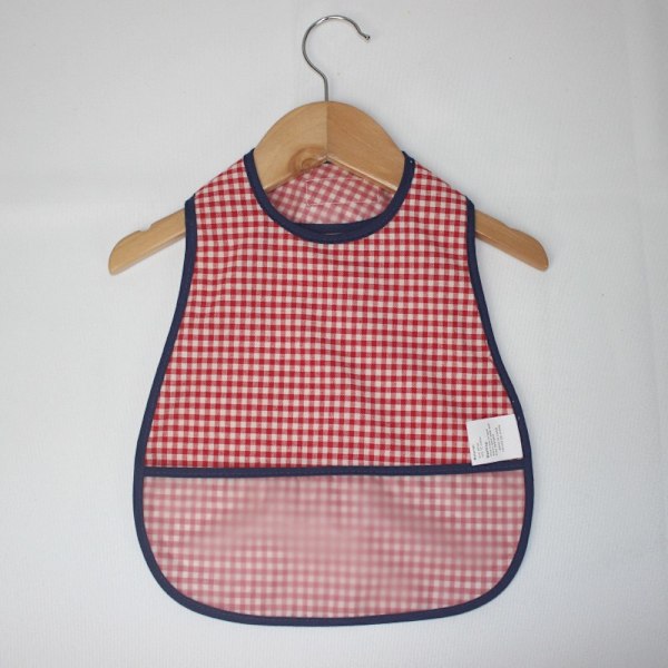 ##/Set med 4 haklappar med elastisk broderi - Stora frottéhaklappar##/