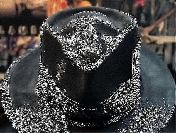 2023 Herre Cowboy Hat Punk Stil Western Cowboy Hat Kranie Hat Hurtig