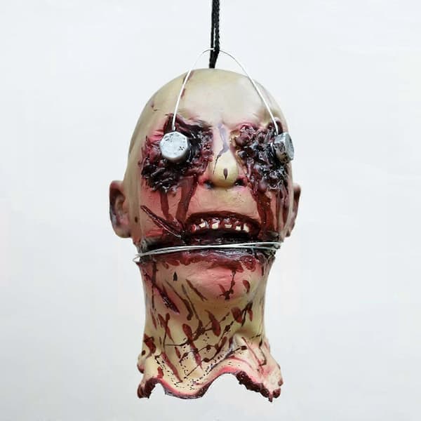 Realistinen Walking Dead Zombie Mätänevän ruumiin katkaistu pää rekvisiitta