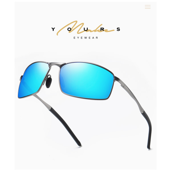 Solbriller for menn og kvinner Polarized Retro Premium Alloy Aviat
