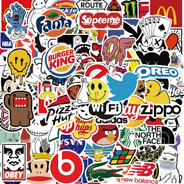 /#/100 Pack Coola Vinyl Skateboard Stickers, Variety Pack för Laptop/#/