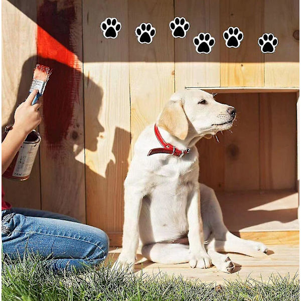 🐾 Pennun Jäljet Eläintarrat 1000kpl 1'' Tarrat, 2 Rullaa, Koiran Pennun Jäljet Lapsille, Juhliin 🐾
