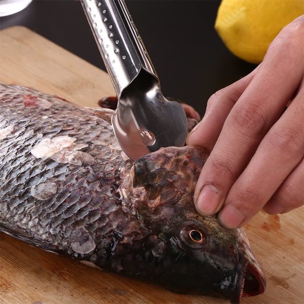 Fisk Skæl Skraber, 304 Rustfrit Stål Fisk Skæl Fjerner, Fjern Fisk