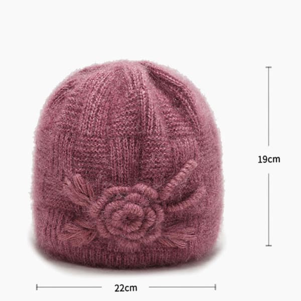 ##/Rosa ullhatt med fleece för att hålla dig varm##/
