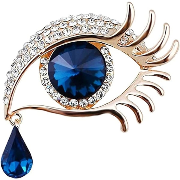 Kristallstjärna Brosch med Ängelns Tårar, Elegant Diamant Ängel Brosch