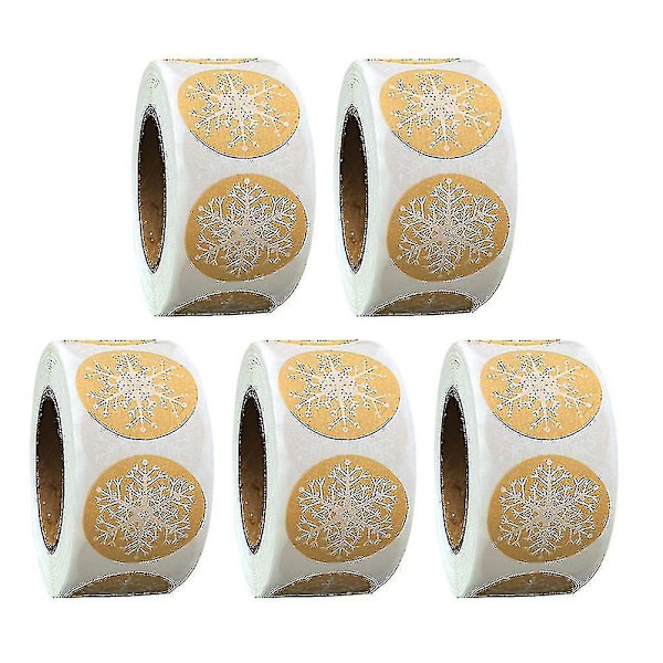 5 Rullar Presentlappsetiketter Julklappsetiketter Julklappsetikett Juldekaler Julklappsinpacknings Etikettdekal