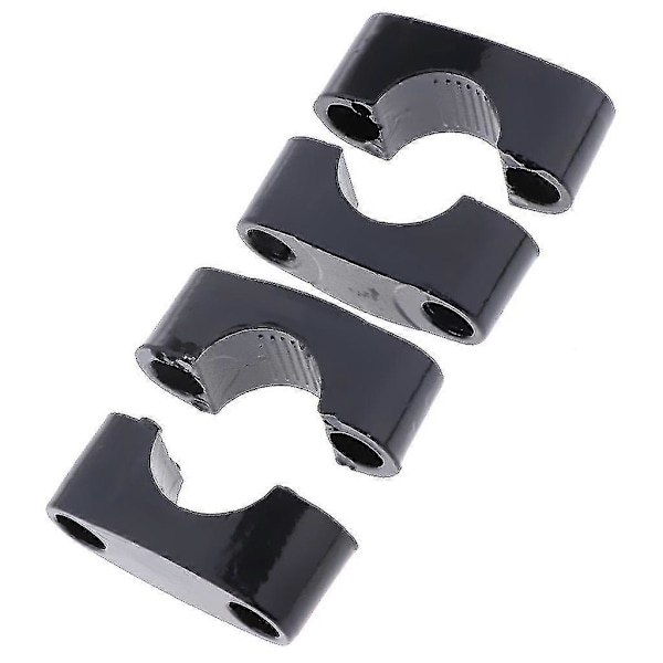 22mm CNC Vänster/Höger Styrfäste Riser Clamp Adapter För Motorcykel Buggy Svart Set Om 4