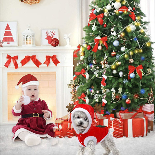 ##/Julhundjacka - Julgranmönster - S, Juldjurskläder##/
