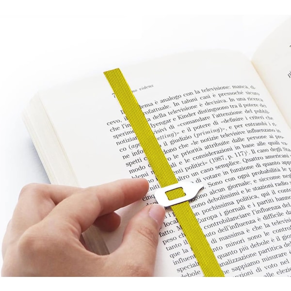 (Gula) Bokmärken - Elastiskt bokmärke Perfekt för alla böcker - Bok