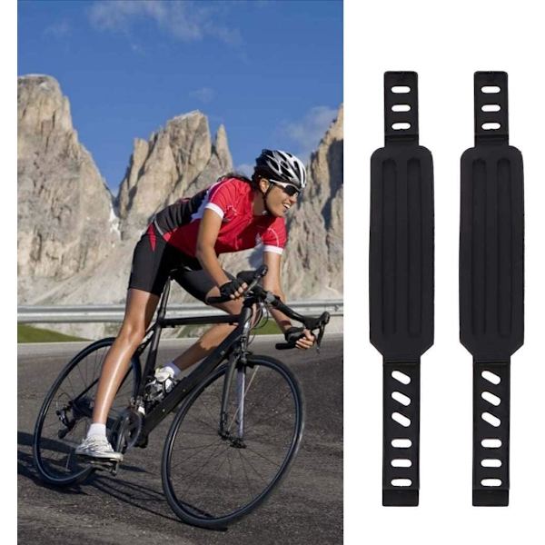 Sykkelpedalstropper, 1 par gummistropper, universelle