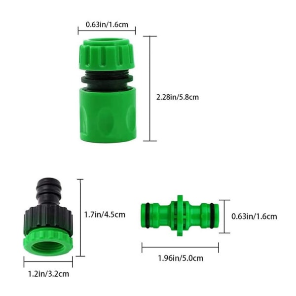 10 kpl Puutarhan letkun pikaliittimet (6 kpl 1/2\" letkun pikaliittimet