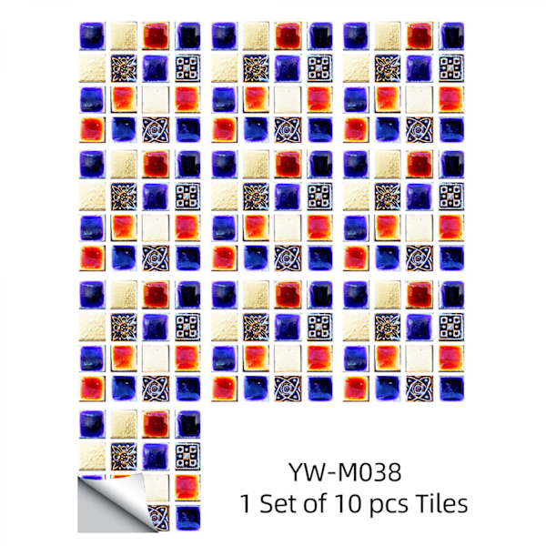 Kakeldekaler mosaik kakeldekaler i ett set om 10