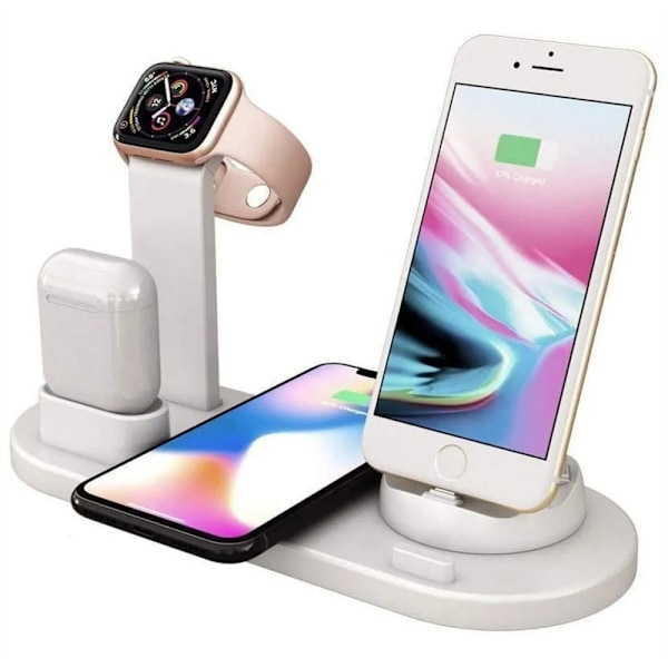 Trådløs opladningsstation til Apple/Micro/Type C mobiltelefon induktionsoplader
