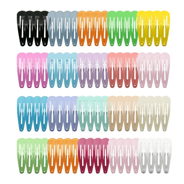 80 st färgglada hårklämmor, flickhårklämmor Snap Clip Hair Snap