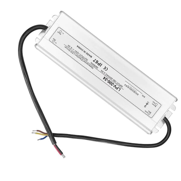 BERM LED-ohjain Elektroninen 200W Vedenpitävä Virtalähde Muuntaja Adapteri LPV-200-24 DC24V
