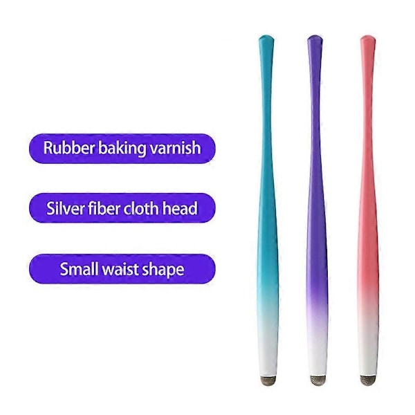 Berøringsskjermpenn Utskiftbar Nib Gradient Farge Universal Sensitiv Liten Midjeform Skriving Aluminium Legering Nettbrett Berøringsskjerm Kapasitiv Blyant H