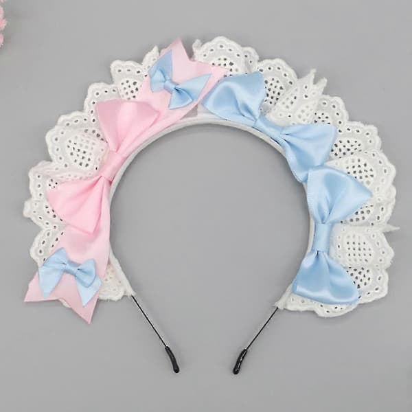 Hodebøyle for dame, hushjelp cosplay, gotisk pannebånd, Lolita blondehårtilbehør
