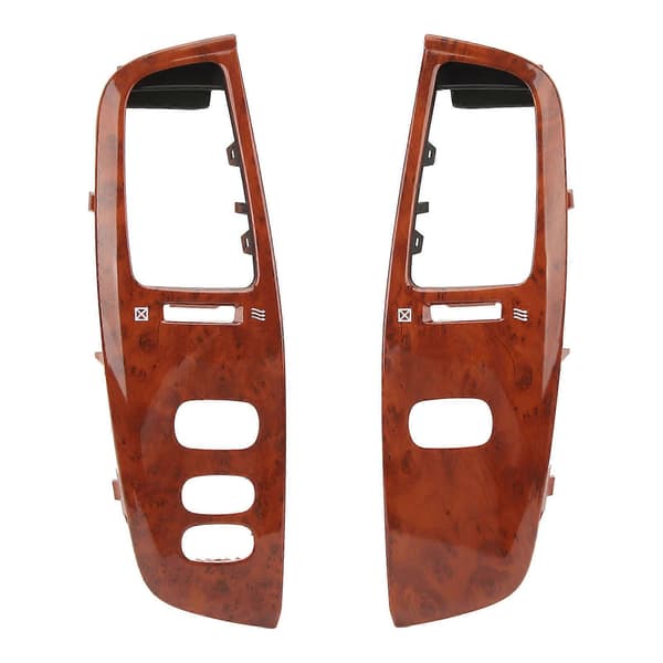 Instrumentbräda Luftventil Träkorn Dash Vänster Höger Luftutloppssats med Rampanel för Land Cruiser FJ100 1998?2007