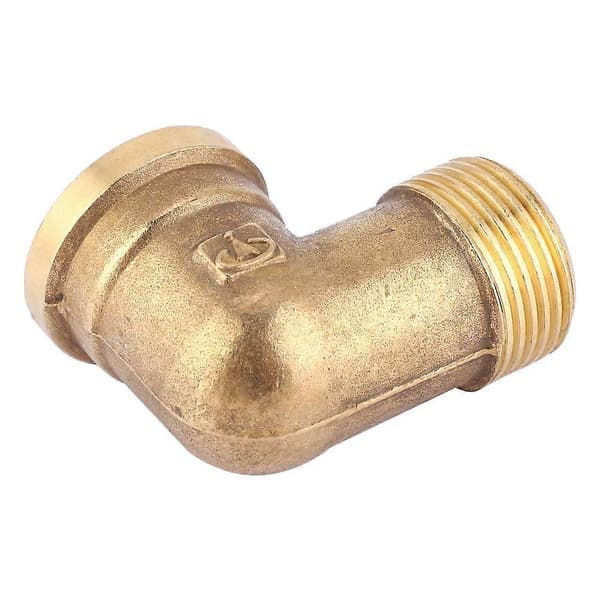2 stk. ren messing albue rørfitting MBSP FBSP gevindrørskonnektor (3/4'')