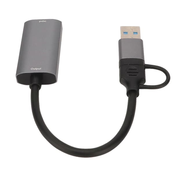 Videoinspelningskort 4K HD Multimedia Interface Hona till USB Typ C Videoinspelningsadapter för PS5 för Xbox DVD Videokamera