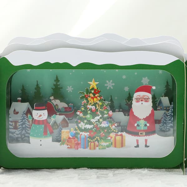 ##/3D Julhälsningskort - Drivande Julflaska, Jul##/