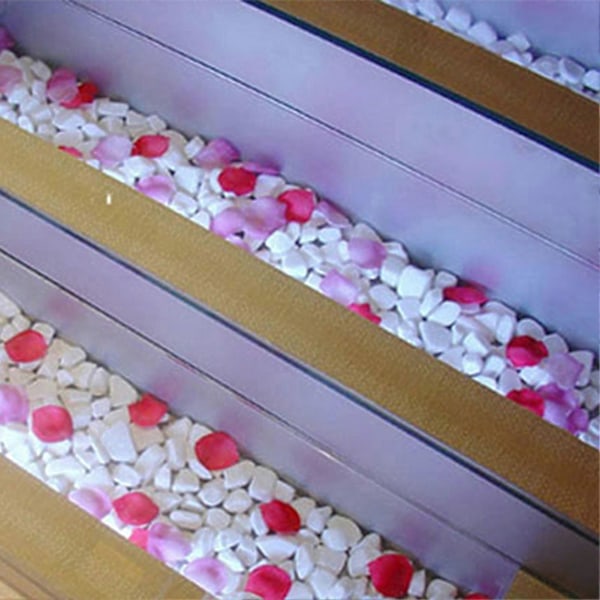 100 stk. Fake Blomster Romantiske Fargerike Stoff Kunstige Roseblomstblader til Bryllup 2