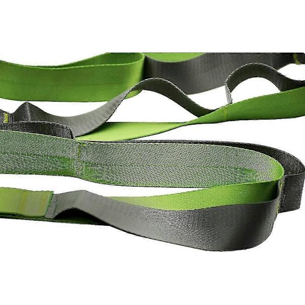 Yogarem, yogabälte, hemmaträning, daglig stretching green
