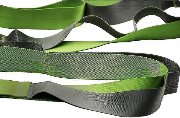 Yogastrop, yogabælte, hjemmetræning, daglig udstrækning green