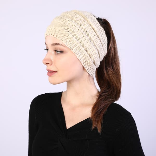 /#/Beige efterår og vinter kvinders strikkede pandebånd/#/