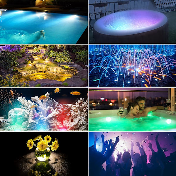 IP68 Vandtætte Undervands LED-lys, Undervands Pool Lys wi